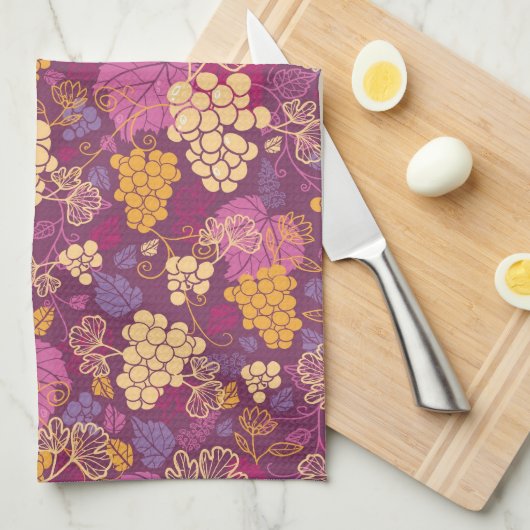 Traubenmostmuster Geschirrtuch (Viertel Falte)