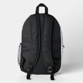 Traubenmuster Bedruckter Rucksack (Rückseite)
