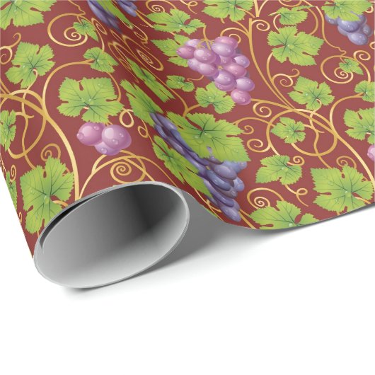 Traubenmuster Geschenkpapier (Rolleneckpunkt)