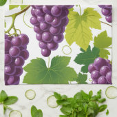 Traubenmuster Geschirrtuch (Gefaltet)