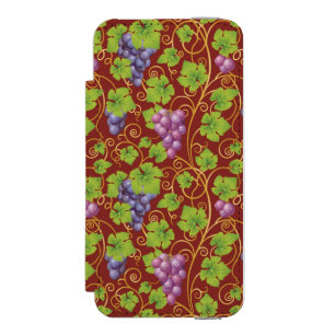 Traubenmuster Incipio Watson™ iPhone 5 Geldbörsen Hülle