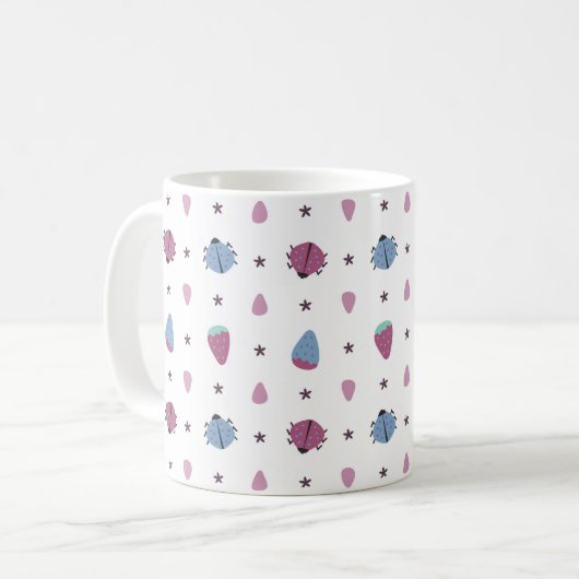 Traubenmuster Kaffeetasse (Vorderseite Links)