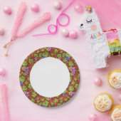 Traubenmuster Pappteller (Party)