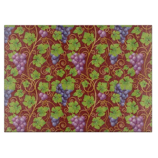 Traubenmuster Schneidebrett (Vorderseite)