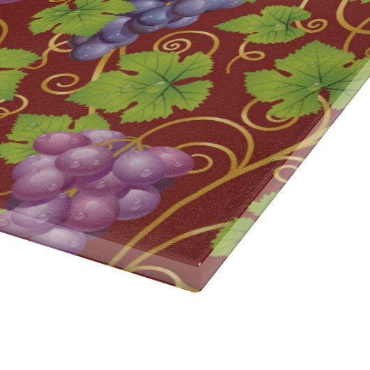 Traubenmuster Schneidebrett (Ecke)