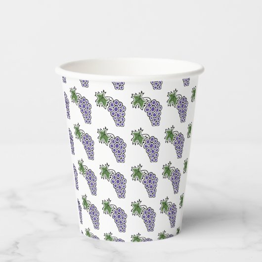 Traubenpapier Pappbecher (Vorderseite)