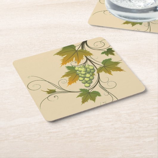 Traubenpapier-Untersetzer Rechteckiger Pappuntersetzer (angewinkelt)