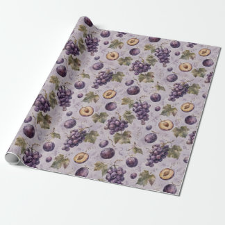 Traubenpflaume Wasserfarbe Frucht Muster Geschenk Geschenkpapier
