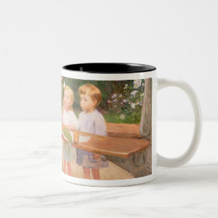 Traubenprobieren Zweifarbige Tasse