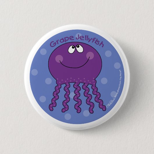 Traubenqualle Button (Vorderseite)