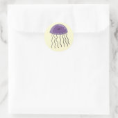 Traubenqualle Runder Aufkleber (Tasche)
