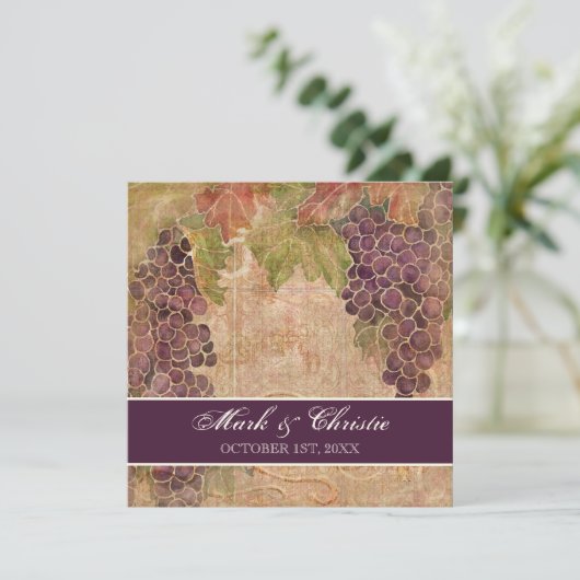 Traubenrebe Einladung (Stehend Vorderseite)