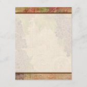 Traubenrebe Hochzeitsgeschichten - Flachkarte Mitteilungskarte (Rückseite)