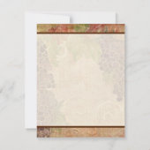 Traubenrebe Hochzeitsgeschichten - Flachkarte Mitteilungskarte (Rückseite)