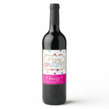 Traubenreste und helle Wine Labels