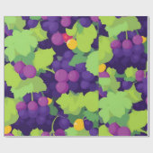 Traubenretro Personalisiertes Muster Geschenkpapier (Flach)