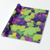 Traubenretro Personalisiertes Muster Geschenkpapier (Ungerollt)