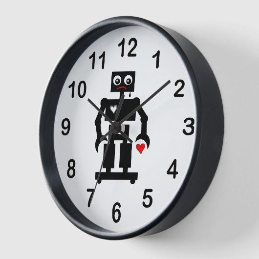 Traubenrobot mit öliger Träne und gebrochenem Herz Uhr (Winkel)