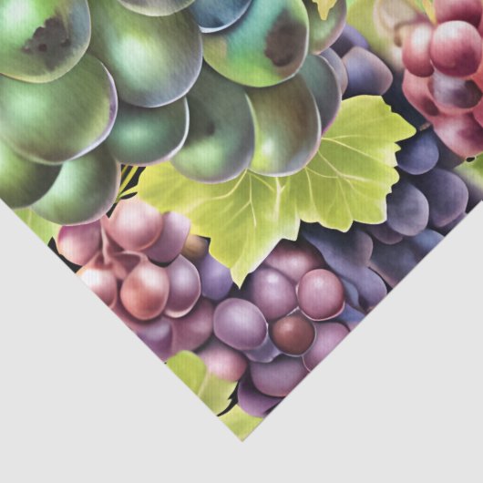 Traubenrote grüne Blätter Weingarten Seidenpapier (Detail)