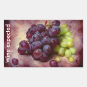 Traubenroter und grüner rechteckiger Aufkleber (Vorderseite)