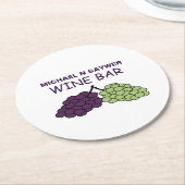 Traubensaal, Bar, Weinkeller Runder Pappuntersetzer (Angewinkelt)