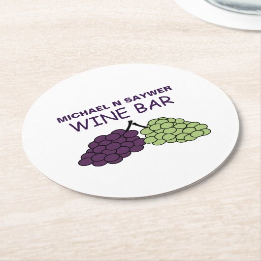 Traubensaal, Bar, Weinkeller Runder Pappuntersetzer (Angewinkelt)
