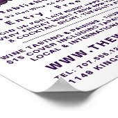 Traubensaal, Weinwerbung/Bar Poster (Ecke)