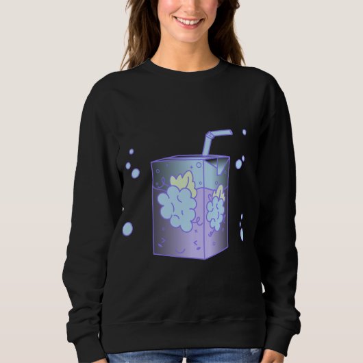 Traubensaft Box Lilac Kawaii Fairy Kei Harajuku Cu Sweatshirt (Vorderseite)