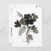 Traubensaft, Sumi-e Postkarte (Vorne/Hinten)