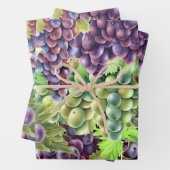 Traubensammeln rote grüne Traubensammlung Geschenkpapier Set (Beispiel)