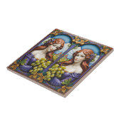 Traubensammler Keramik Tile Fliese (Seite)