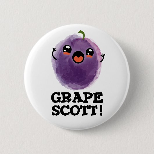 Traubenschott Funny Fruit Grape Pun Button (Vorderseite)