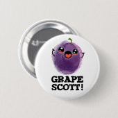 Traubenschott Funny Fruit Grape Pun Button (Vorne & Hinten)
