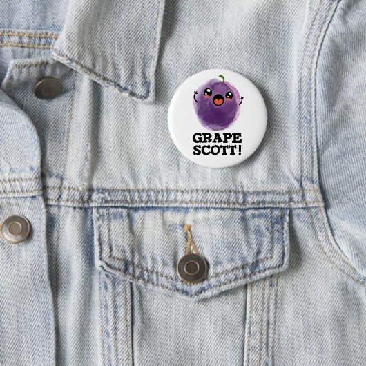 Traubenschott Funny Fruit Grape Pun Button (Beispiel)