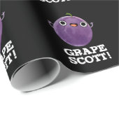 Traubenschott Funny Fruit Grape Pun Dark BG Geschenkpapier (Rolleneckpunkt)