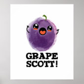 Traubenschott Funny Fruit Grape Pun Poster (Vorne)