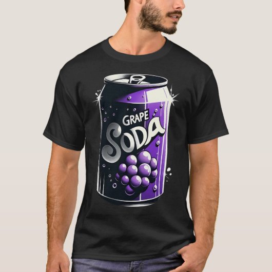 Traubensoda bedrückt Druck stilvoll und lebendig T-Shirt (Vorderseite)