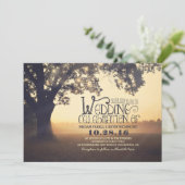 Traubenstrasse Rustikale Vintage Hochzeit Einladung (Stehend Vorderseite)