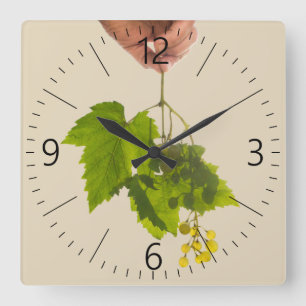 Traubenstrauch Quadratische Wanduhr