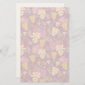 Traubentraubmuster im Hintergrund Briefpapier (Vorne/Hinten)