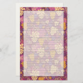 Traubentraubmuster im Hintergrund Briefpapier (Vorne/Hinten)