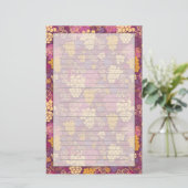 Traubentraubmuster im Hintergrund Briefpapier (Stehend Vorderseite)