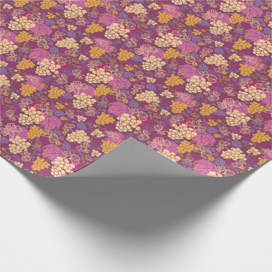 Traubentraubmuster im Hintergrund Geschenkpapier (Ecke)