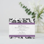 Traubentrim Black Damask Geschenkbriefeihe Begleitkarte (Stehend Vorderseite)