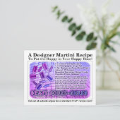 Traubenverstärker Rezept Postkarte (Stehend Vorderseite)