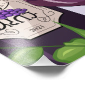 Traubenwein in Simlish Vollweinplakatdesign Fotodruck (Ecke)