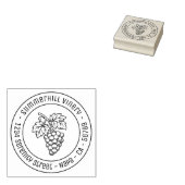 Traubenweinberg Runde Adresse Gummistempel (Stempel)