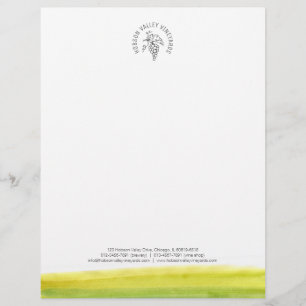 Traubenweinbergweinkellerei-Aquarellbriefkopf Briefkopf