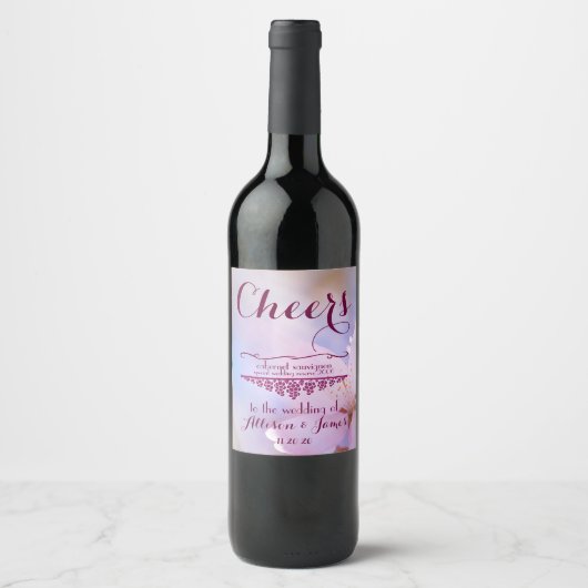 Traubwein-Blüte Weinetikett (Vorderseite)