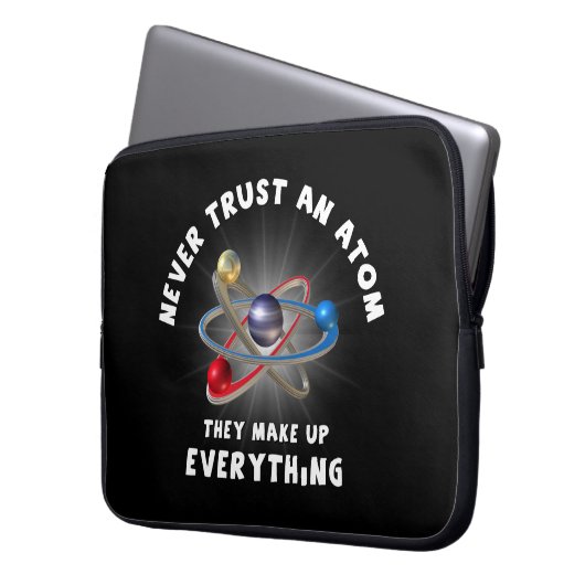 Traue Atom nie! Laptopschutzhülle (Vorderseite Links)